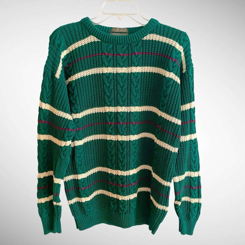 Lord & Taylor Men’s Striped Long-Sleeve Pullover Sweater